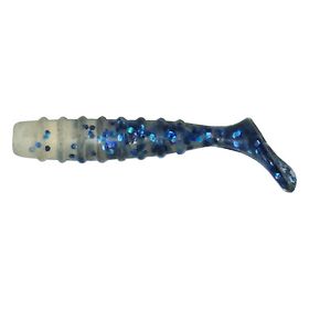 Силиконовые приманки виброхвост Aquatech ТМ50-00G24 (5шт) Прозрачный-СинийГолография